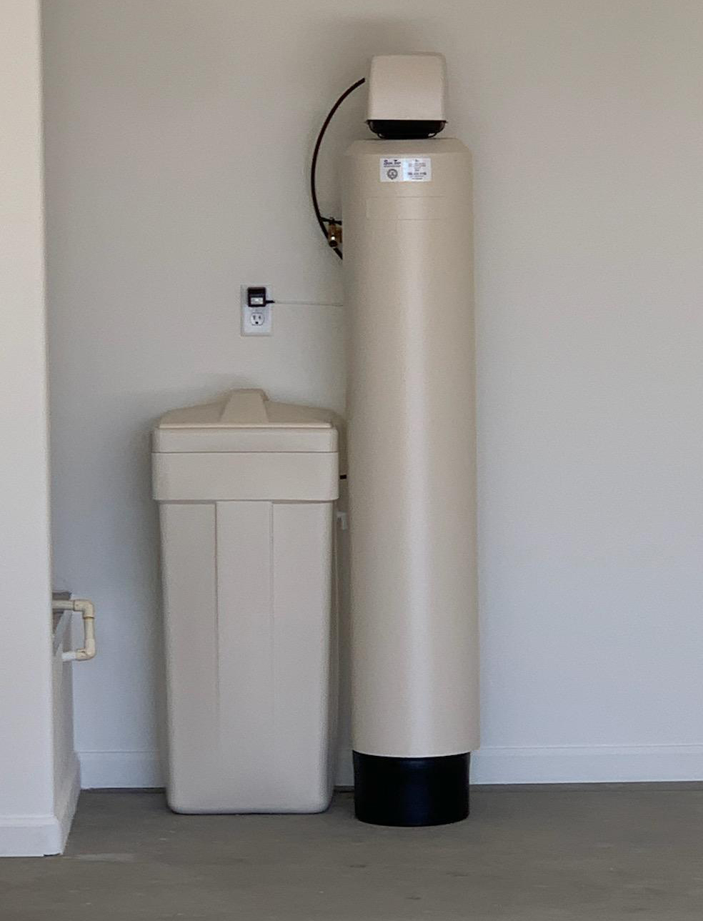 Installed water softener